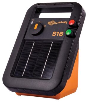 Gallagher S16 Solar Fence Energiser incl. Battery (6 V - 4 ah)